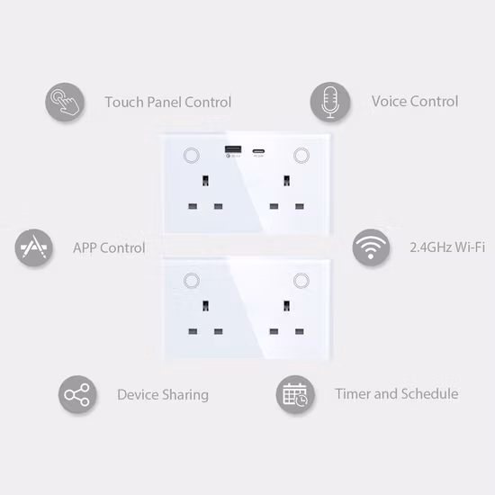Пульт дистанционного управления для умной розетки WiFi стандарта Великобритании